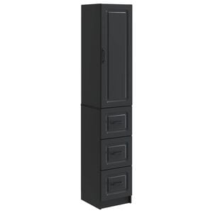 vidaXL Set omar 2 kos 33 x 34,5 x 87 cm Inženirski les Črna