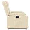 vidaXL Električni naslanjač s funkcijo vstajanja krem blago