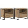 vidaXL Nočna omarica 2 kos Artisan hrast 50 x 39,5 x 50 cm