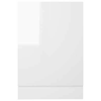 vidaXL Plošča za pomivalni stroj visok sijaj bela 45x3x67 cm