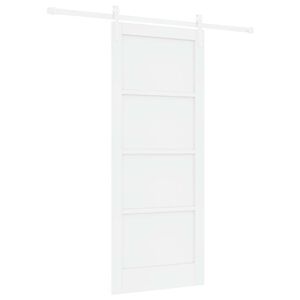vidaXL Drsna vrata Bela 83 x 202 cm Trdna borovina