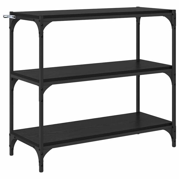 vidaXL Knjigovni omar Črna Orehovina 80 x 33 x 70,5 cm