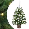 vidaXL Umestno božično drevo med 150 LED Zelena 75 cm PE in PVC