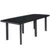 vidaXL Vrtna miza plastika 216x90x72 cm antracitna