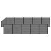 vidaXL Komplet ograj 1830 x 186 cm WPC in aluminij Siva