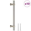 vidaXL Ročaji za omarico 10 kosov srebrna 128 mm nerjaveče jeklo