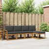 vidaXL Zunanja garnitura za sedenje 5 pcs Naravna in antracitna