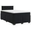 vidaXL Postelja boxspring z vzmetnico Črna 120 x 200 cm Žamet