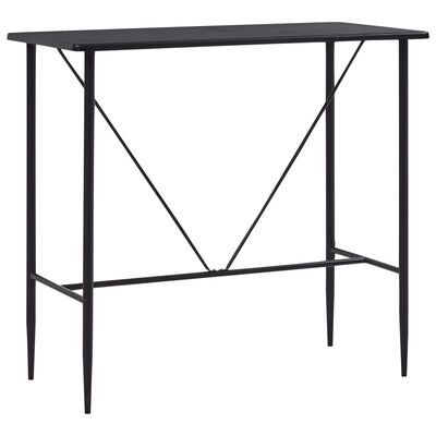 vidaXL Barska miza črna 120x60x110 cm mediapan