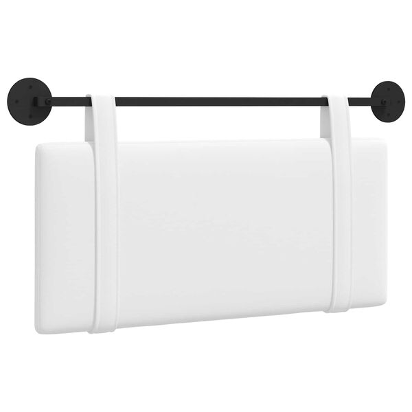 vidaXL Visoki naslon za glavo Enobarvno Bela 90 x 55 x 5 cm blago