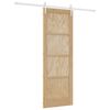 vidaXL Drsna vrata ORKDAL 73,5 x 211 cm Trdna borovina Naravna in bela