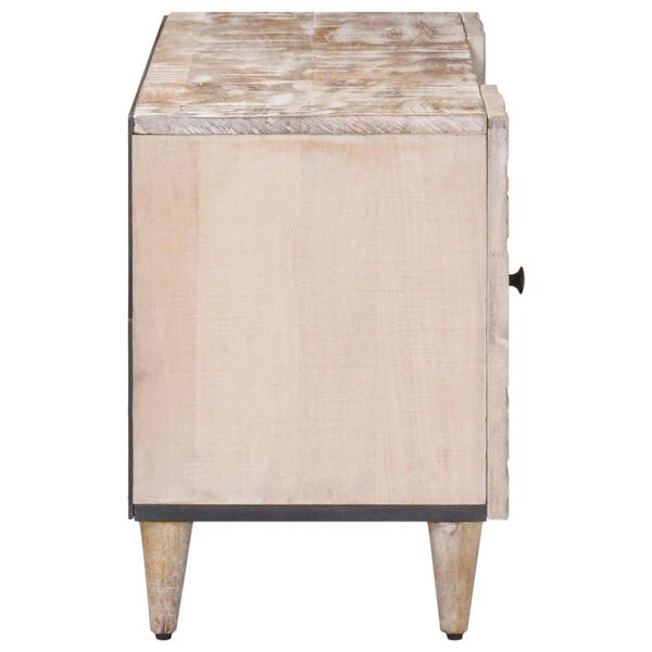 vidaXL TV omarica Bela 105 x 33,5 x 46 cm Masiven les manga