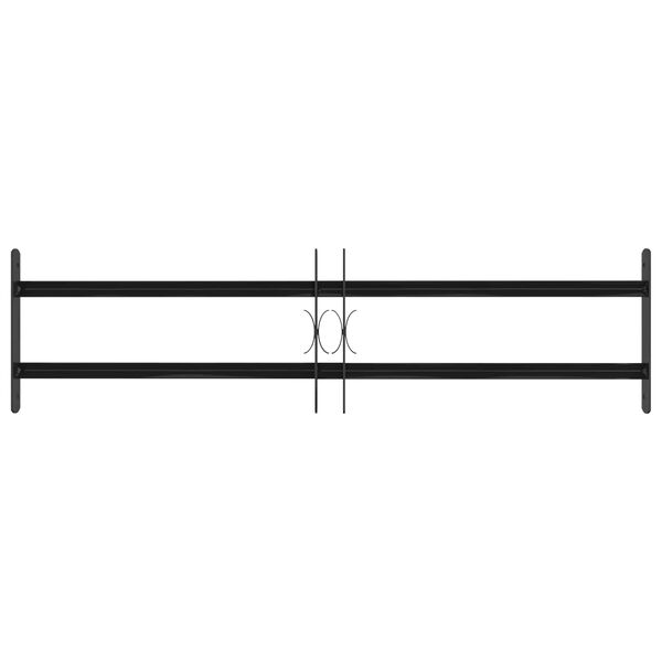 vidaXL Okenska re&scaron;etka Črna 115 x 30 cm Pra&scaron;no lakirano jeklo