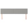 vidaXL Posteljno vzglavje 2 kosa svetlo sivo 100x5x78/88 cm blago
