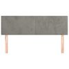 vidaXL Posteljno vzglavje svetlo siva 144x5x78/88 cm žamet