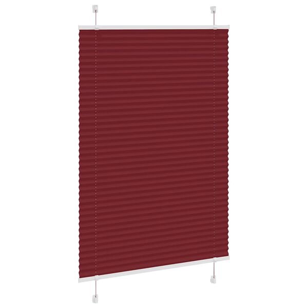 vidaXL Plisirana senčila Bordeaux Red 100x150 cm &Scaron;irina tkanine 99,4cm