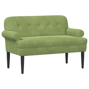vidaXL Dvojnica s gumbi Svetlo zelena 120 x 66 x 78 cm Žamet
