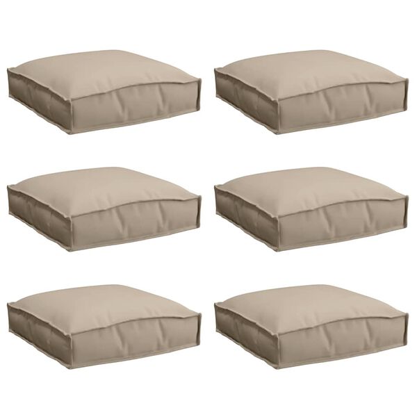 vidaXL Blazina 6 pcs Taupe 40 x 40 x 8 cm Oxford tkanina