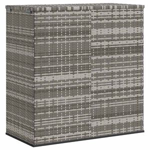 vidaXL Vrtna &scaron;katla za blazine PE ratan 100x49x103,5 cm siva