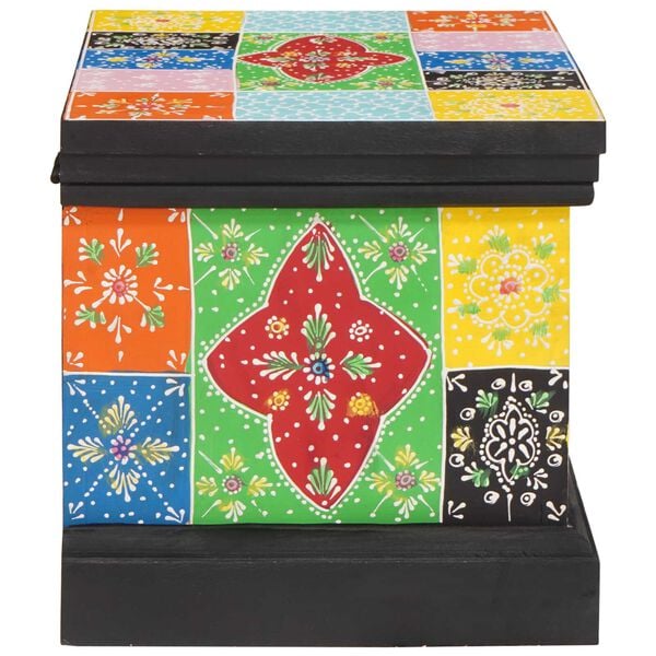 vidaXL Shranjevalna škatla večbarvno 40 x 30 x 30 cm Trden mangov les