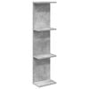 vidaXL Stenska polica Betonsko siva 25 x 15 x 100 cm Inženirski les