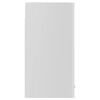 vidaXL Viseča steklena omarica &ldquo;Lyon&rdquo; visok sijaj bela 60x31x60 cm