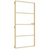 vidaXL Notranja vrata ozka zlata 102,5x201,5cm kaljeno steklo aluminij