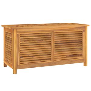 vidaXL Vrtna &scaron;katla s kolesi in vrečo 114x50x58 cm trdna tikovina