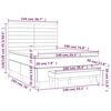 vidaXL Box spring postelja z vzmetnico taupe 140x190 cm blago