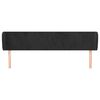 vidaXL Vzglavje z ušesi črno 203x23x78/88 cm žamet