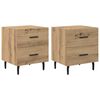 vidaXL Nočna omarica s predalom 2 pcs Umetni hrast 40 x 35 x 47,5 cm