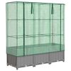 vidaXL Visoka greda s prevleko za rastlinjak videz ratana 120x40x138cm