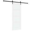 vidaXL Drsna vrata ORKDAL 78 x 202 cm Inženirski les Bela in črna