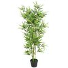 vidaXL Umetna rastlina bambus v loncu 120 cm zelene barve