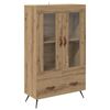 vidaXL Visok predalnik Umetni hrast 69,5 x 31 x 115 cm