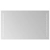 vidaXL LED kopalni&scaron;ko ogledalo Transparentno 50 x 30 cm kaljeno steklo