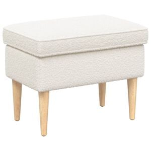 vidaXL Podnožje Krem 55 x 35 x 41 cm Boucl&eacute;