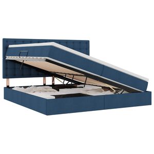 vidaXL Postelja z dodatnim prostorom za shranjevanje in LED osvetlitvijo