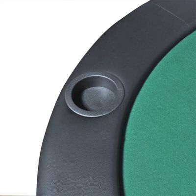vidaXL Zložljivo poker namizje za 10 igralcev zeleno
