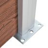 vidaXL WPC ograjni paneli 1 kvadratni + 1 poševni 273x186 cm rjavi