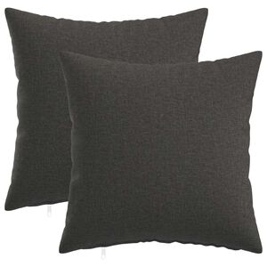 vidaXL Prevleka za blazino 2 kos HEERLEN Temno siva 30 x 30 cm Blago