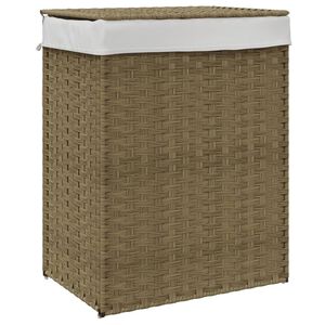 vidaXL Ko&scaron;ara za perilo s pokrovom 46x33x60 cm poli ratan