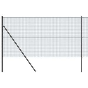 vidaXL Varjeno žično ograjo za pritrditev na tla 25 x 1,2 m Siva Mreža