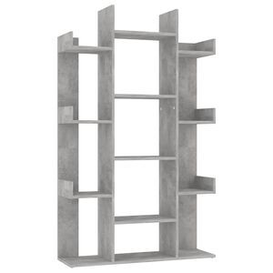 vidaXL Knjižna omara betonsko siva 86x25,5x140 cm iverna plo&scaron;ča