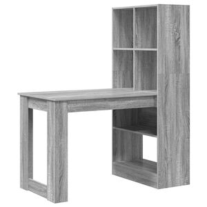 vidaXL Miza Siva Sonoma Inženirski les 122 x 67 x 145 cm