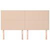 vidaXL Vzglavje postelje Cappuccino 200x5x118/128 cm umetno usnje