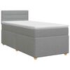 vidaXL Postelja boxspring z vzmetnico Svetlo siva 90 x 190 cm Blago