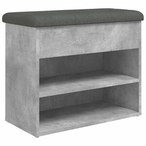 vidaXL Klop za čevlje betonsko siva 62x32x50 cm inženirski les