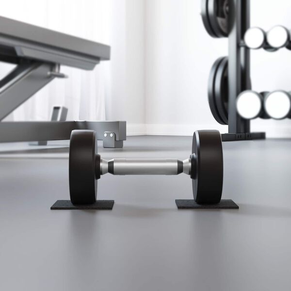 vidaXL Gumijasti podloženec Črna Guma