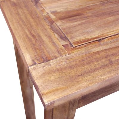 vidaXL Konzolna mizica iz masivnega predelanega lesa 123x42x75 cm